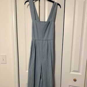 Free people light denim Overalls